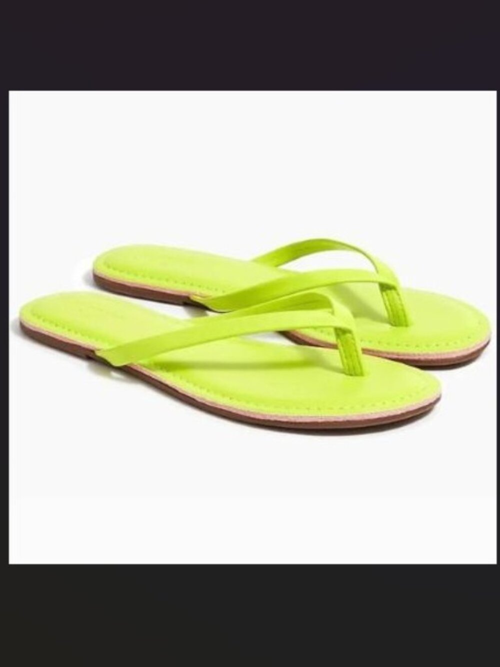 J. CREW Factory Easy Summer Flip-Flops Citrine Thong Sandals NWT size 8 9 10